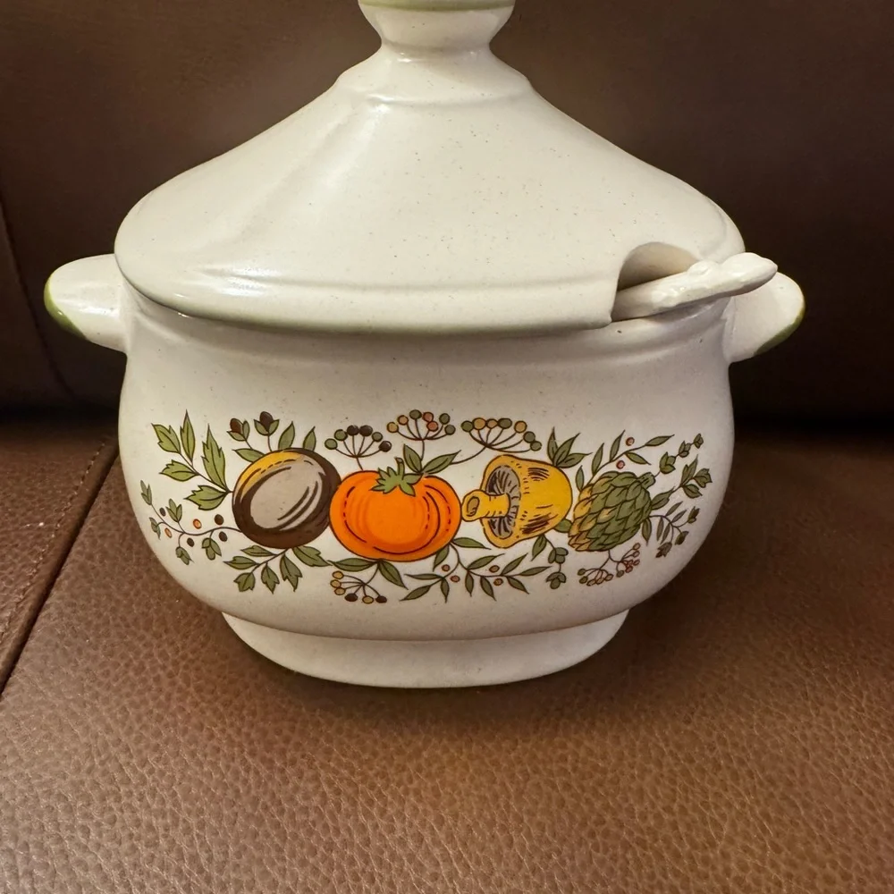 VTG estate find!! Japan Small spice of life soup tureen with lid and ladle